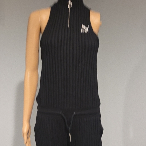 Puma Black Ribbed Joggers - Picture 7 of 12